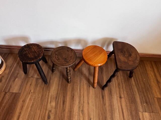 Set of 4 mismatched stools