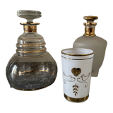 Golden glass carafons