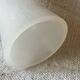 White opaline glass vase 1970