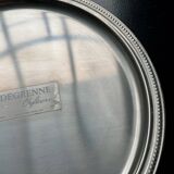 Vintage round service tray silver-plated Guy Degrenne