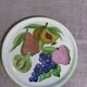 Decorative hanging plate, fruit model, in glazed ceramic