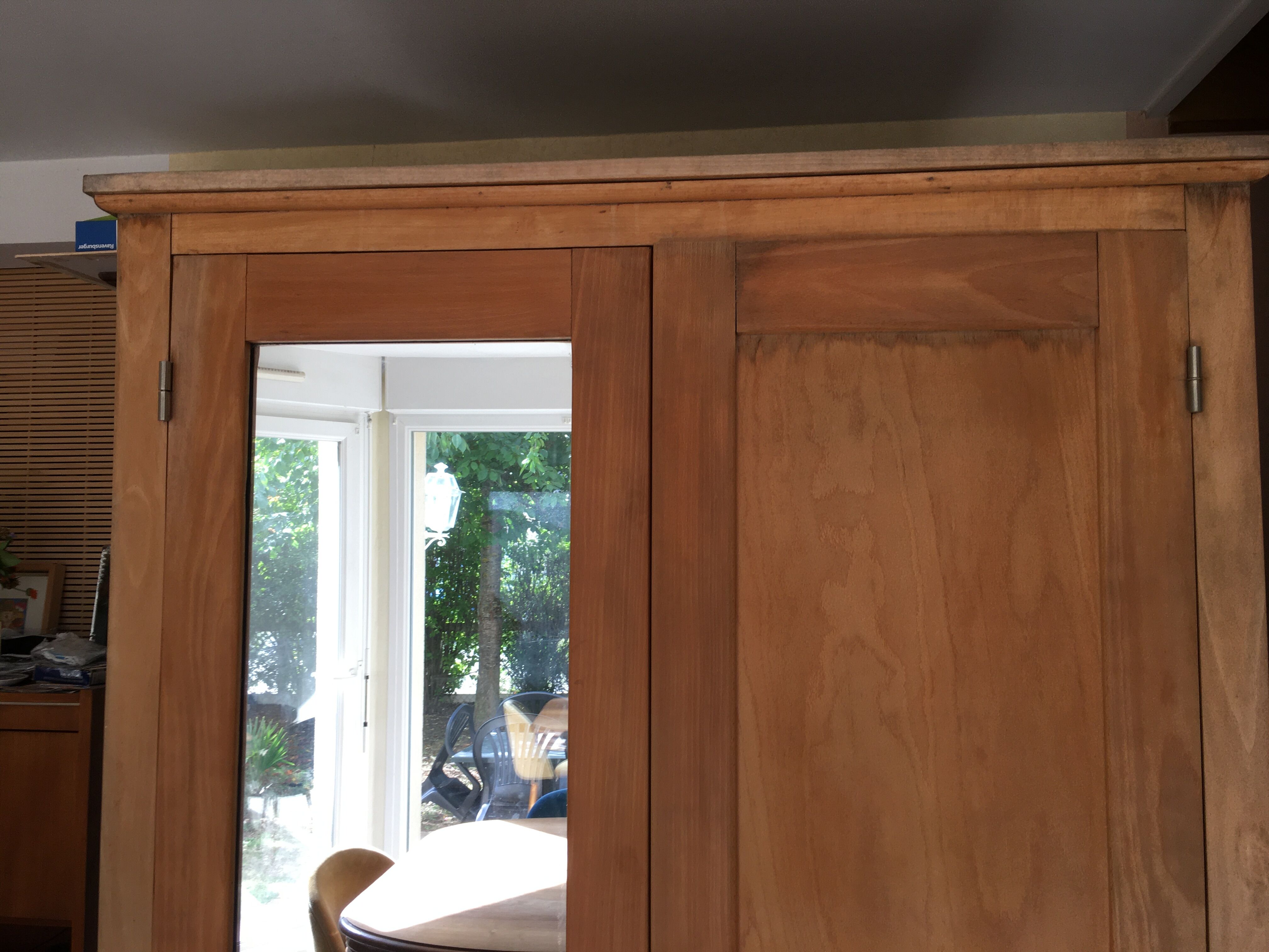 Parisian wardrobe 2 door boarding dormitory wardrobe lingère raw wood
