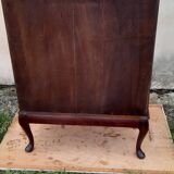 Mahogany-stained beech writing desk with keys H 106 cm