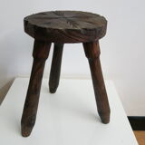 Carved wooden stool