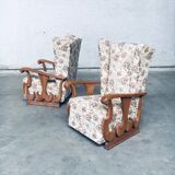 Set of High Wing Back Armchairs, 1900s