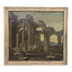 Italian School 18th century Ruins antiques landscape oil on canvas