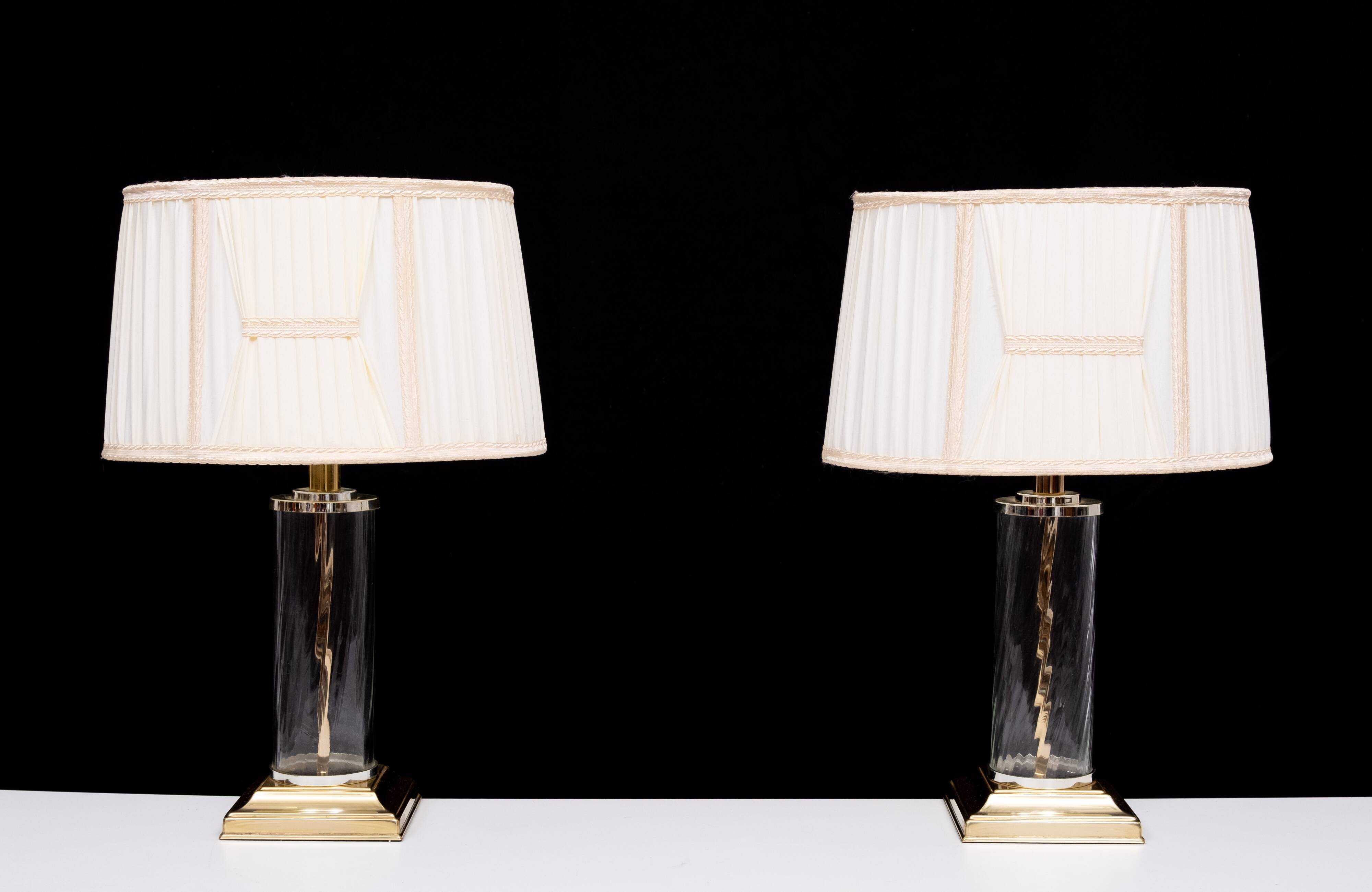 set Hollywood Regency Table Lamps 1970s