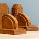 Pair of art deco bookends, solid wood