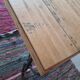 Wooden and wrought iron table