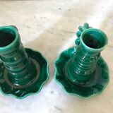 Pair of ceramic candlesticks