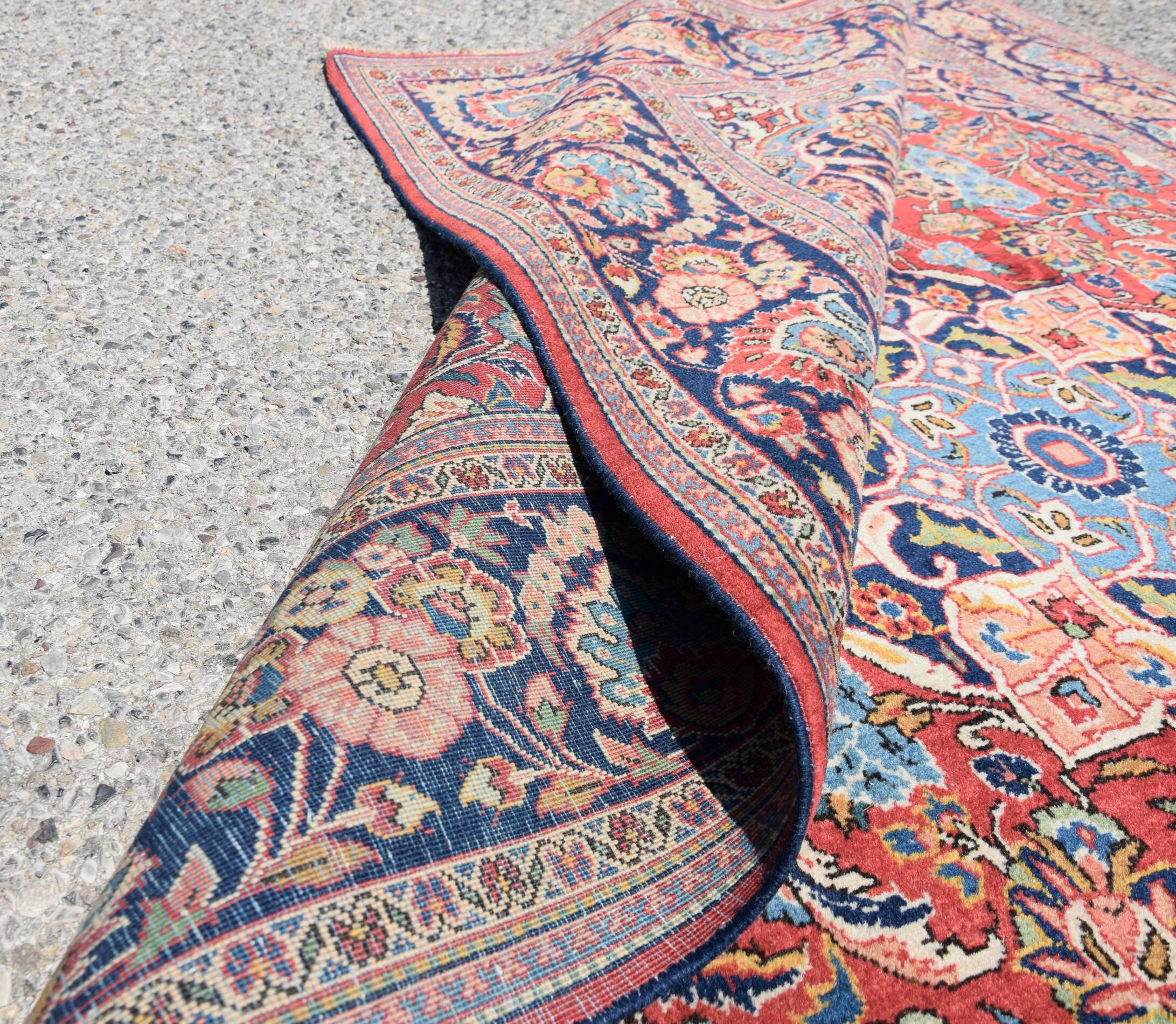Oriental rug iran kashan dabir old: 1.30 x 2.10
