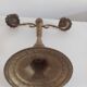3-light bronze candle holder