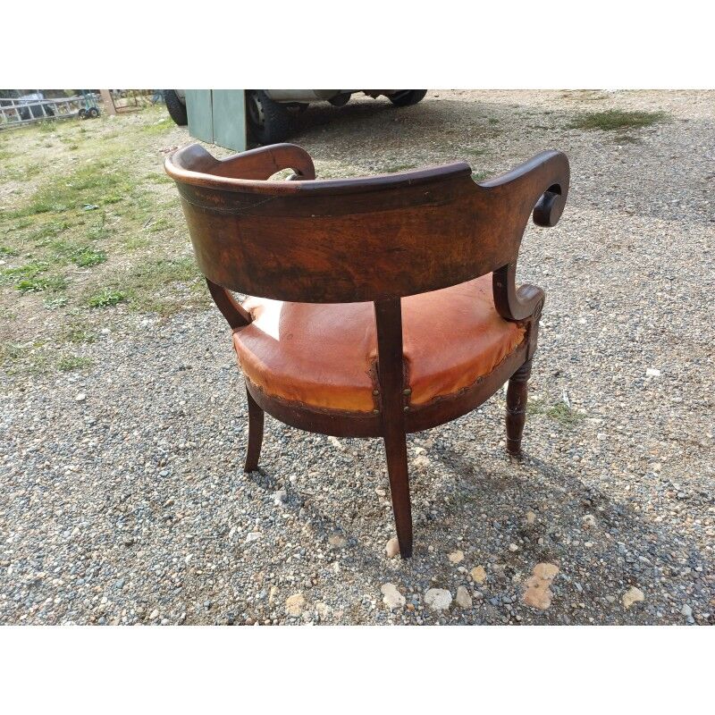 Fauteuil Empire 19ème Acajou