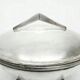 Space age sugar bowl, silver-plated brass, Poland, 1960s