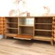 1960s sideboard with beautiful chevron marquetry