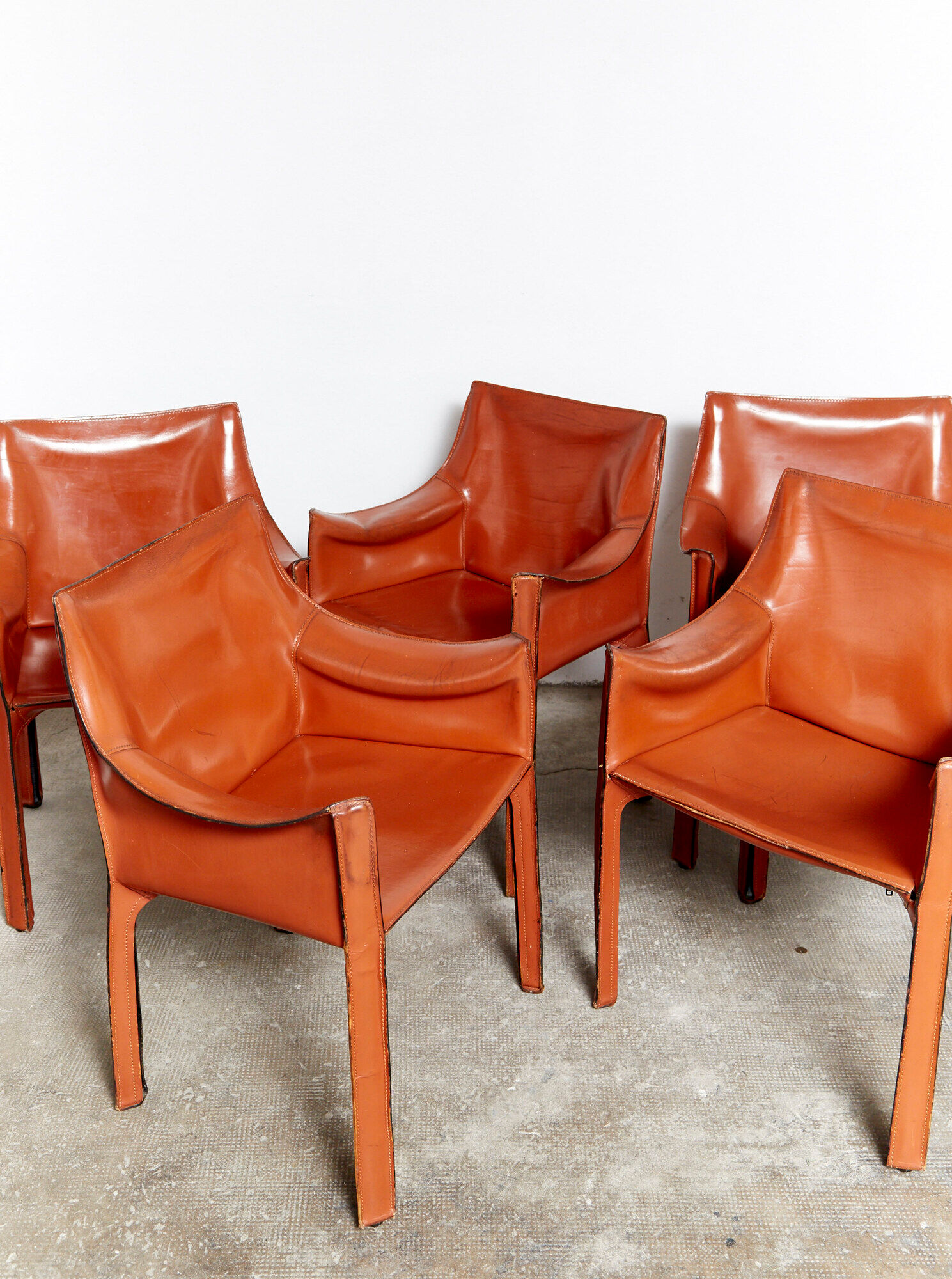 Mario Bellini CAB 413 Chair Chair for Cassina,1977 I Set of Five
