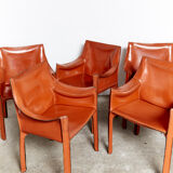 Mario Bellini CAB 413 Chair Chair for Cassina,1977 I Set of Five