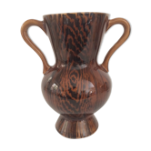Vase vintage Sarreguemines modèle Acajou