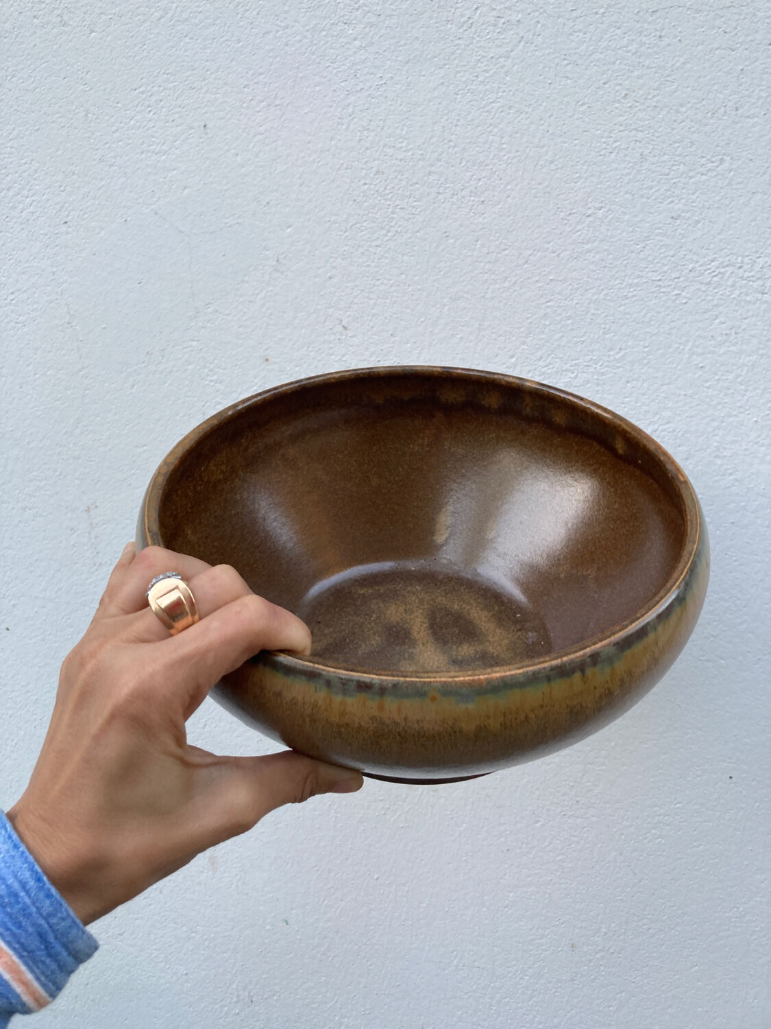 Digoin stoneware salad bowl