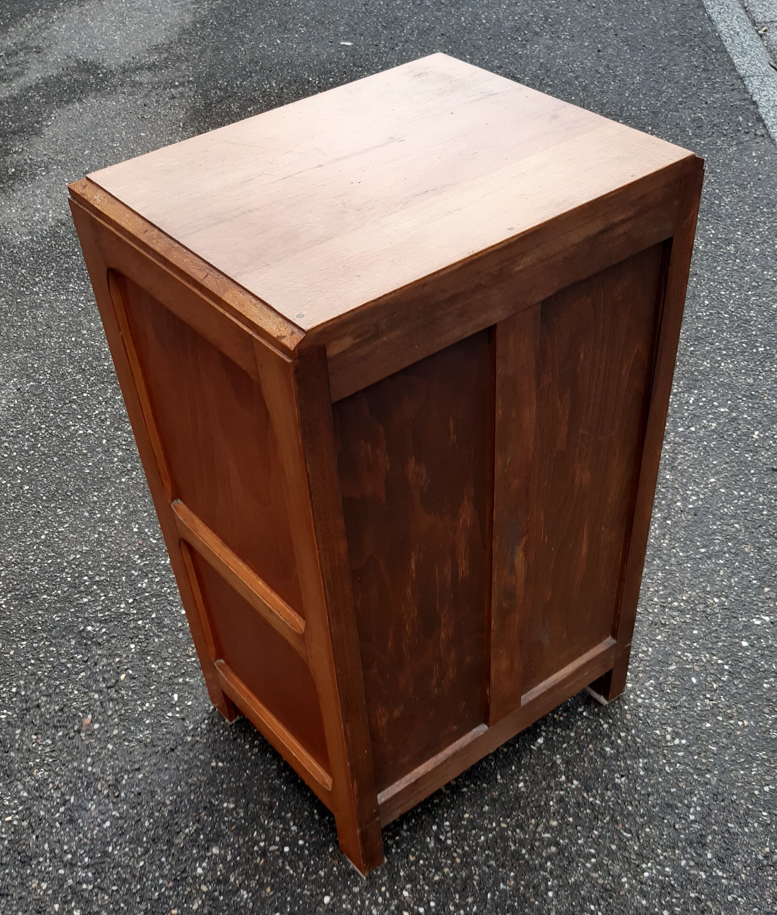Golden oak 1950s bedside