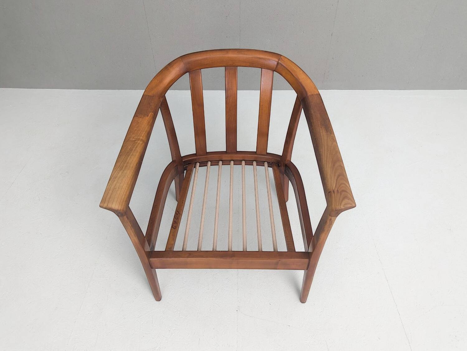 Mid-Century Wilhelm Knoll Cherry Wood Armchairs, Germany, 1960s