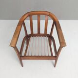 Mid-Century Wilhelm Knoll Cherry Wood Armchairs, Germany, 1960s