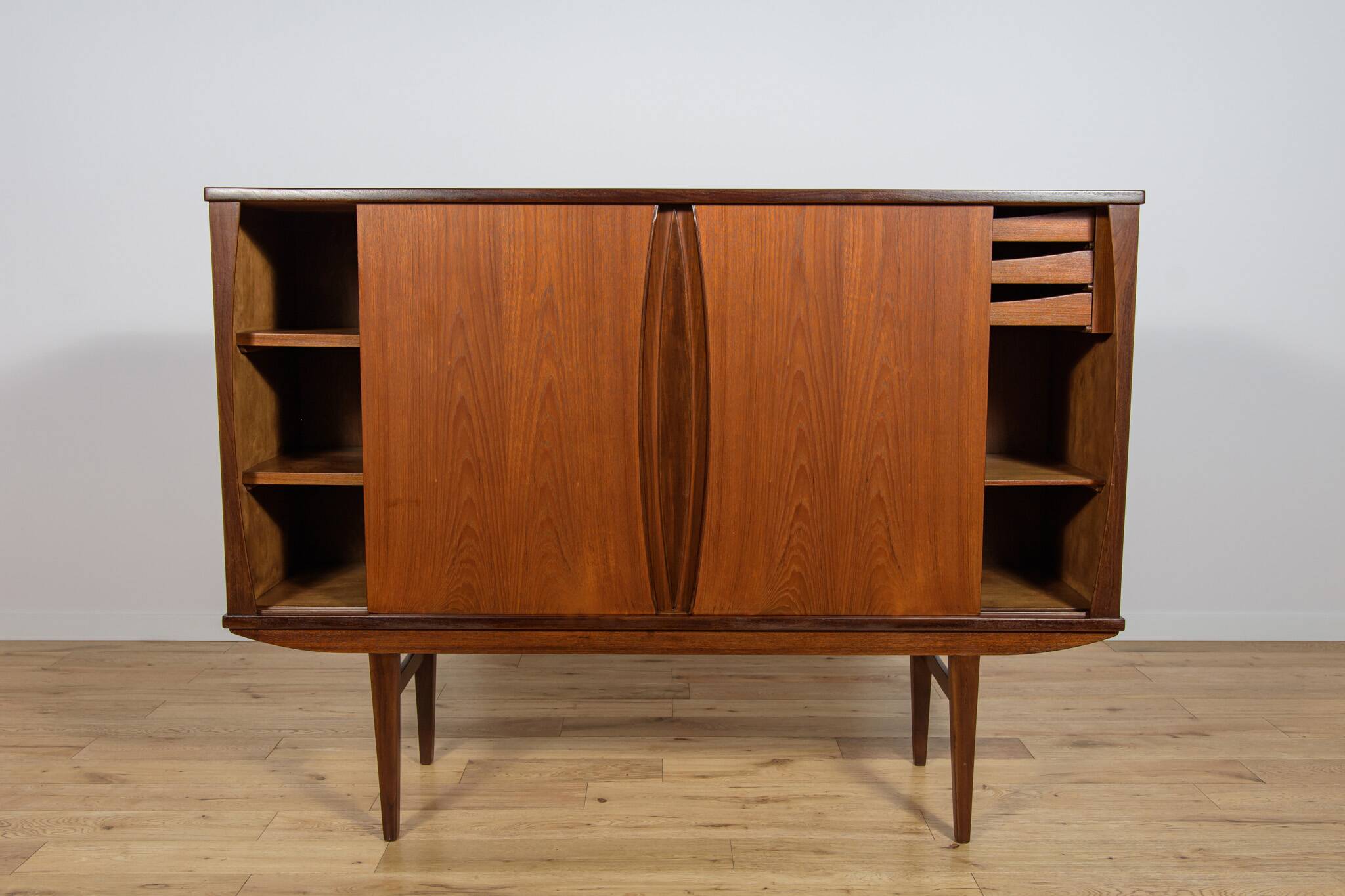 Mid-Century Teak Highboard, Denmark, 1960s