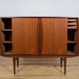 Mid-Century Teak Highboard, Denmark, 1960s