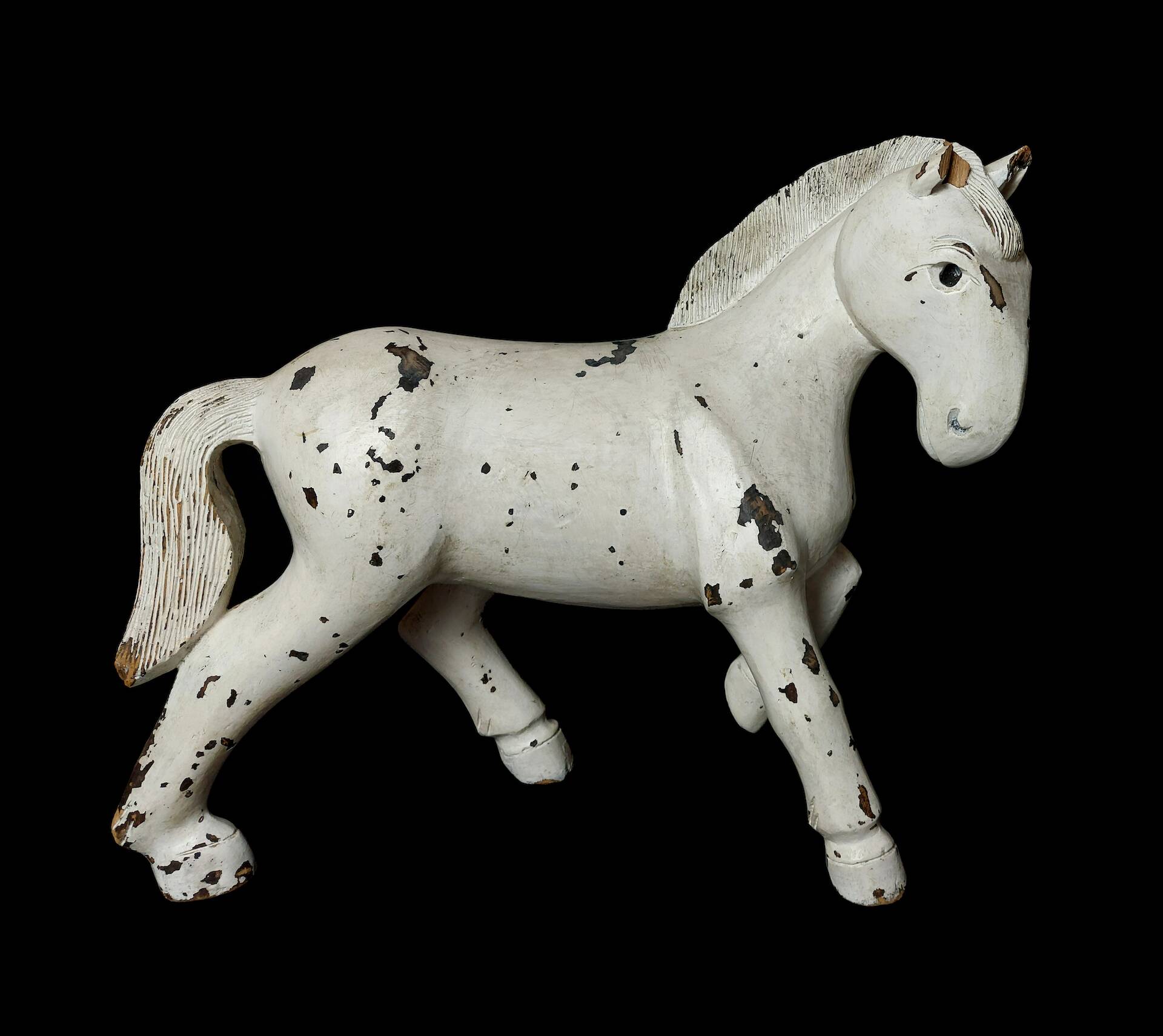Carved wooden horse – Folk Art