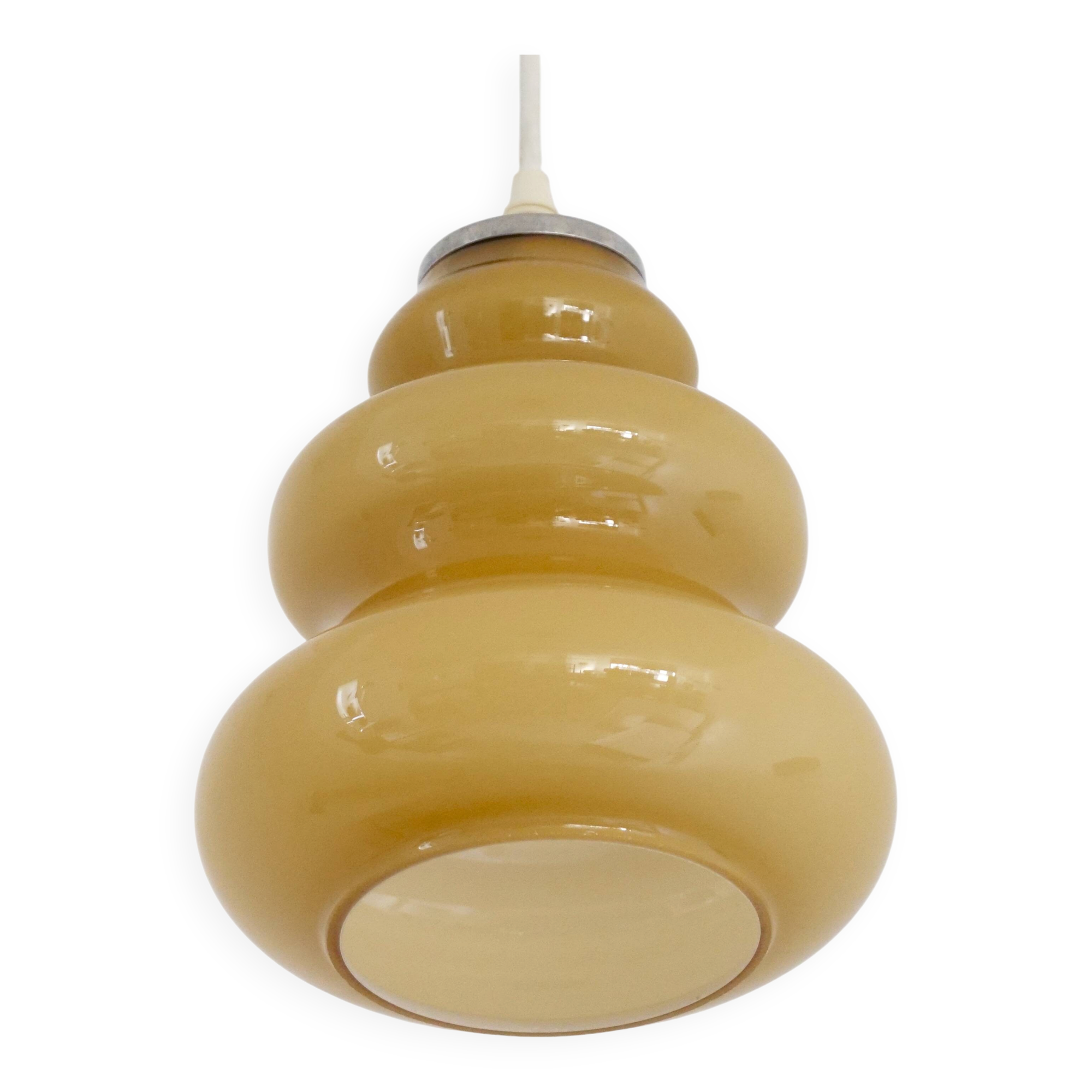 suspension opaline space age design 70s