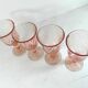 Lot de 4 verres a vin ou eau, roses de Arcoroc