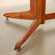 1960s vintage table in teak and beech, restored, Italy.