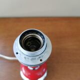 Vintage 70s chrome and red lamp