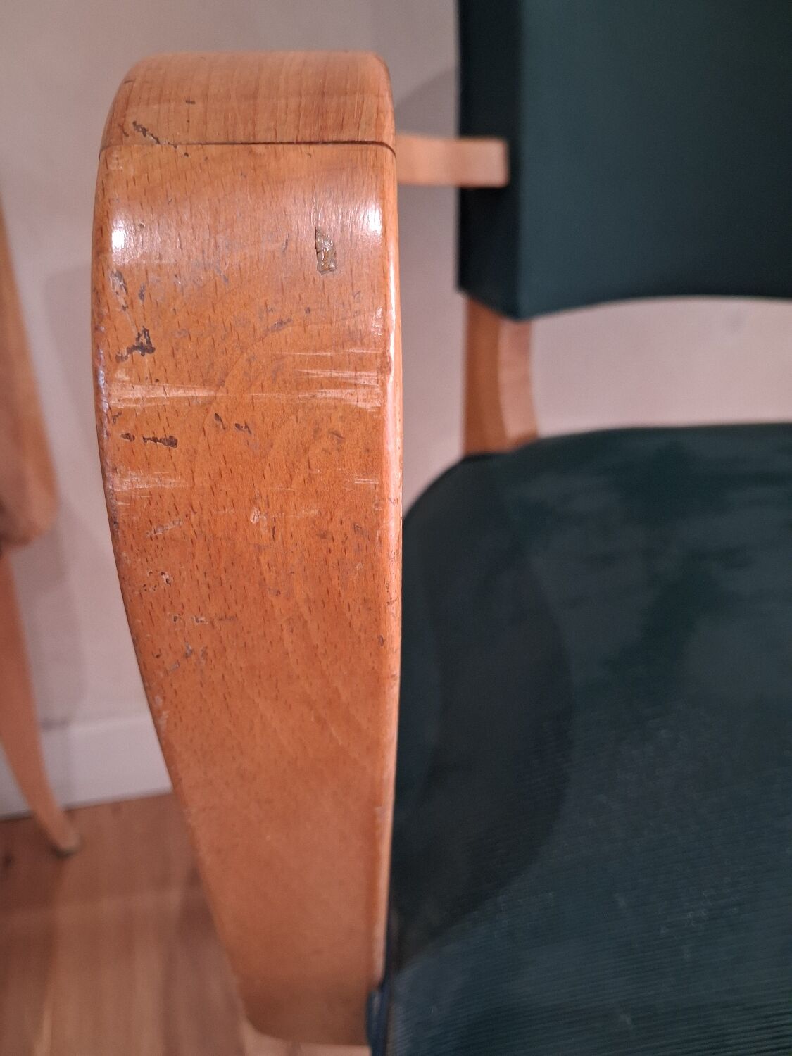 Pair of green bridge chairs