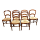 Lot de 6 chaises rustique Paillé