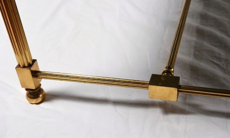 Vintage neoclassical brass coffee table