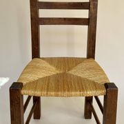 Set de quatre chaises paysannes paillées