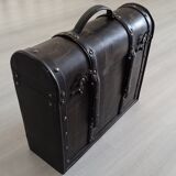 Mini bar vintage wooden briefcase