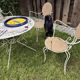 Wrought iron garden furniture