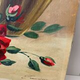 Ancienne peinture de roses