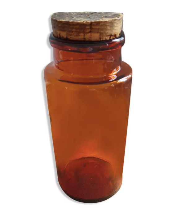 Amber apothecary bottle