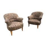 Paire de fauteuils crapaud Art Déco