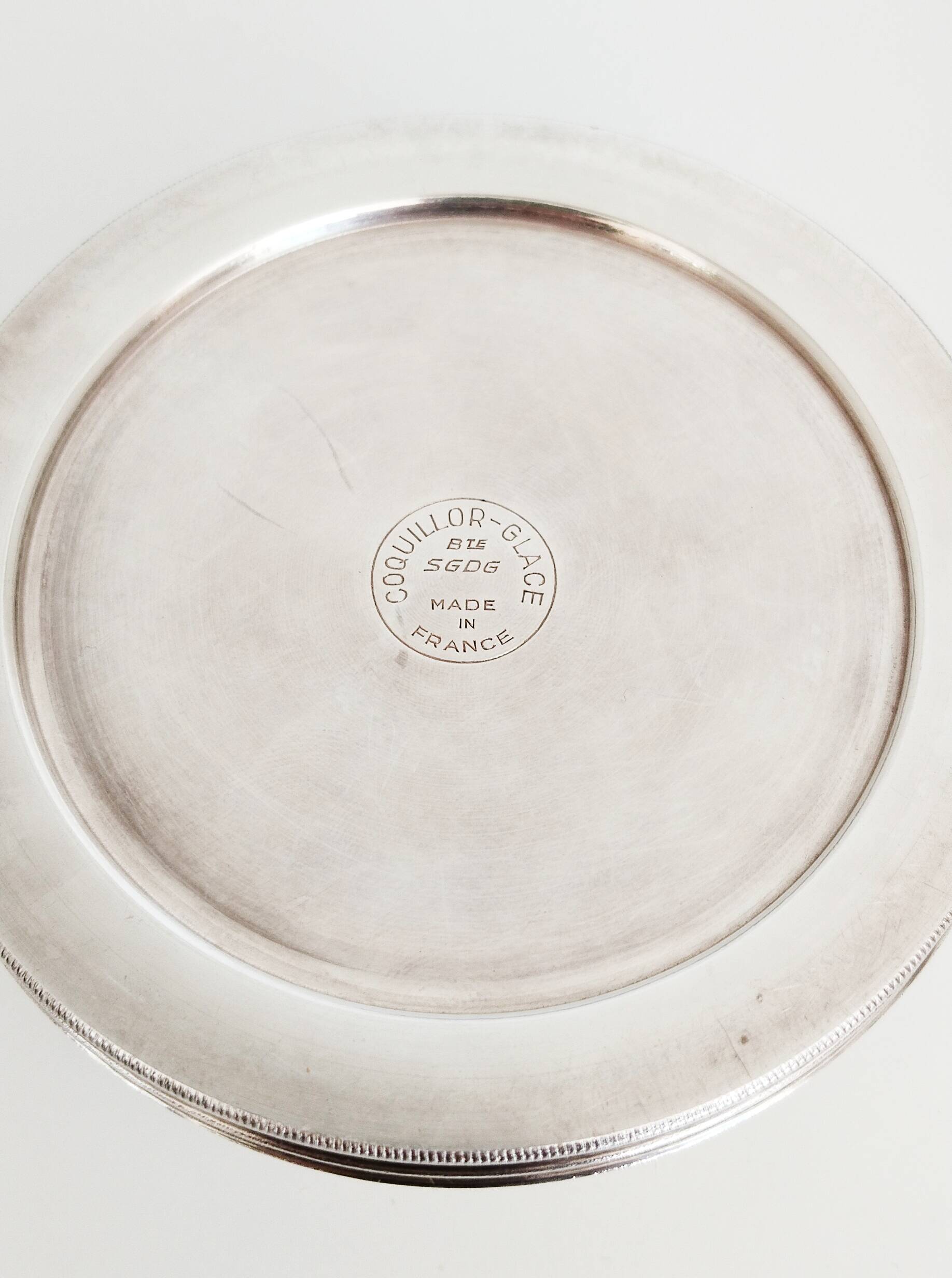 Coquillor-Ice Silver Butter Dish