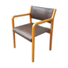 Wikhahn chair, 60s/70s, wood and skai, modernist, vintage
