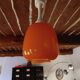 Suspension vintage  70's - opaline orange