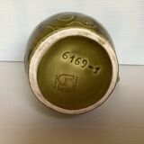 Sarreguemines khaki green pitcher