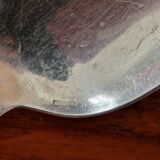 Christofle - Set of 2 dessert spoons, Rubans croisés model - in silver-plated metal
