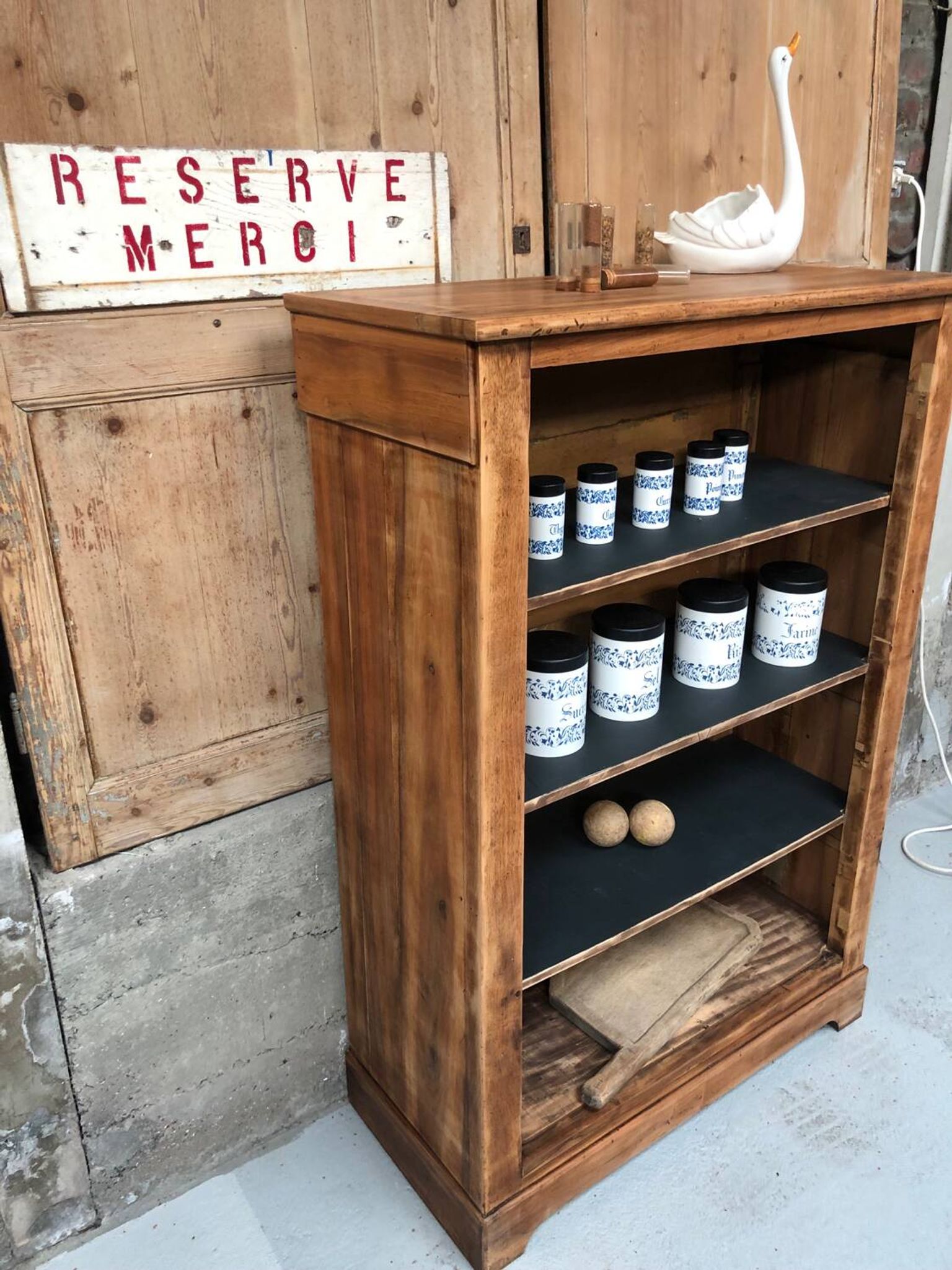 Old small counter and its elm dresser