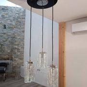Granada ice glass chandelier by JT Kalmar for KFKG 1960s