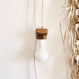 Lampe baladeuse en bois câble lin